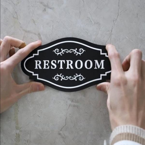 RESTROOM 화장실 안내 표시 스티커