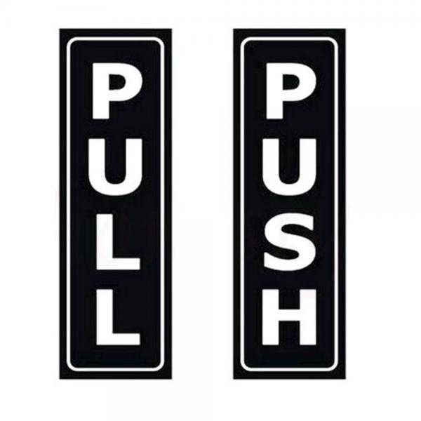 출입문 현관 PUSH PULL 미세요 당기세요 스티커