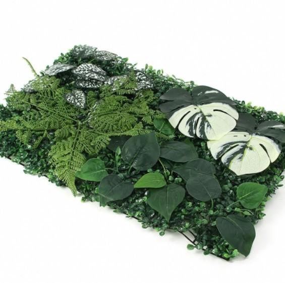 벽장식 공간플라워 조화 꽃벽 인조잔디(60x40cm 혼합몬스테라) DP72257