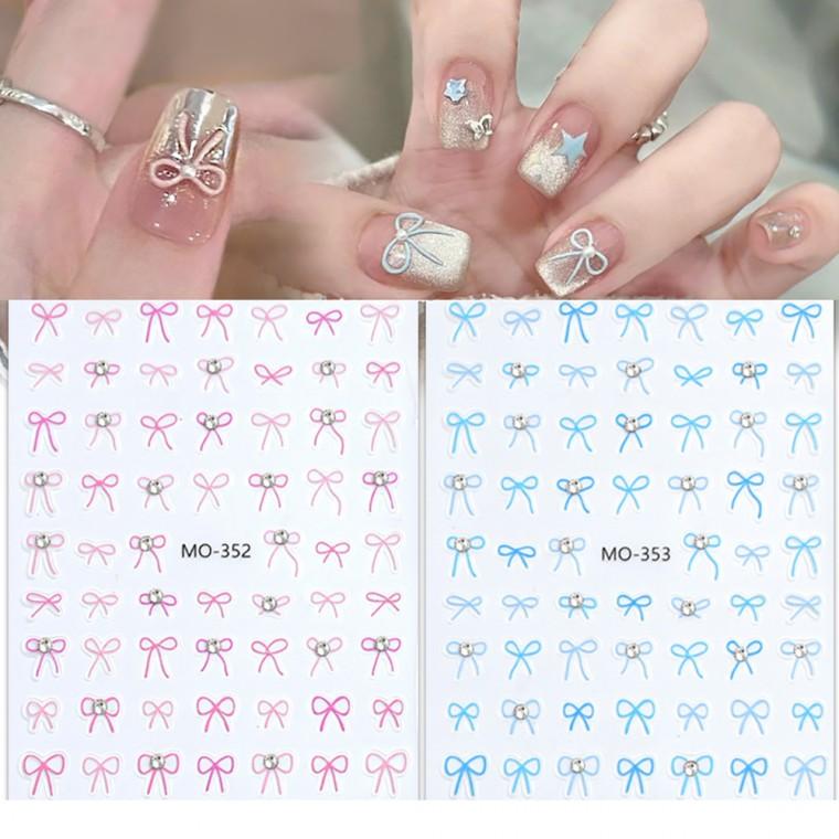 5D 보석 리본 네일스티커