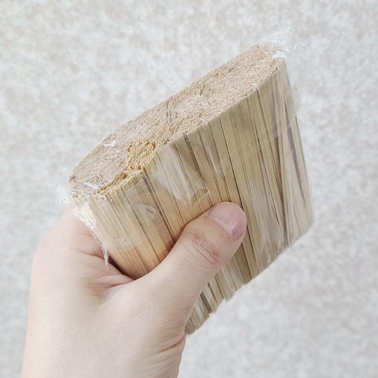 종이빵끈 크라프트지 10cm 1000개입 철끈 포장 무지타이 M50213