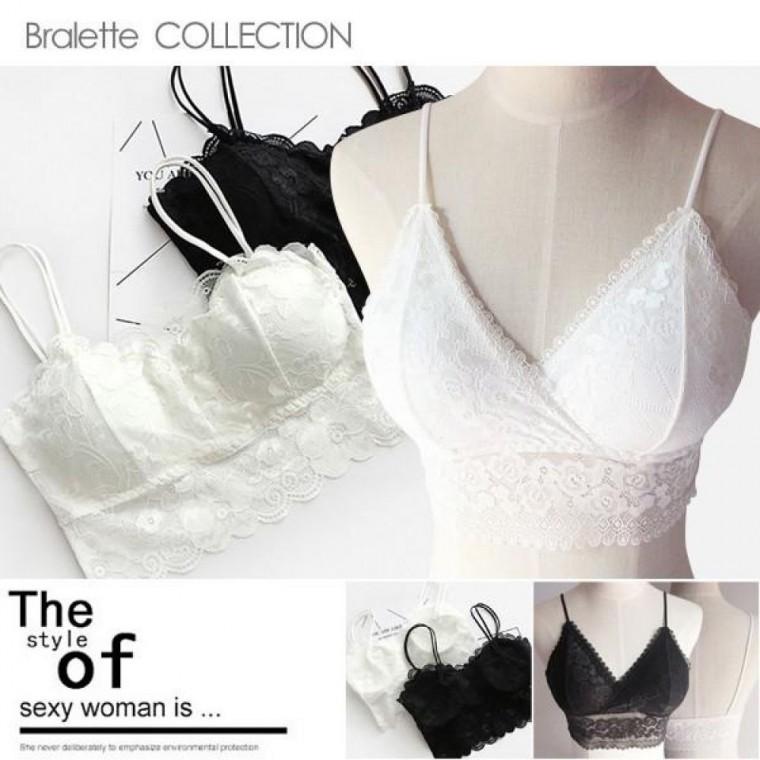 여성 2단 스트랩 브라렛 끈나시 민소매 브라탑 나시티 여름 이너웨어 여자속옷