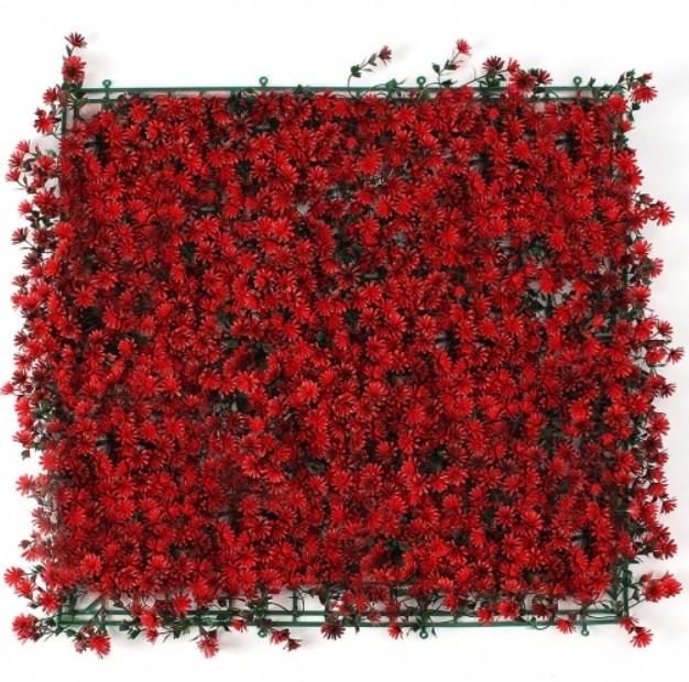 벽장식 공간플라워 조화 꽃벽 인조잔디(50x50cm 레드) DP72275