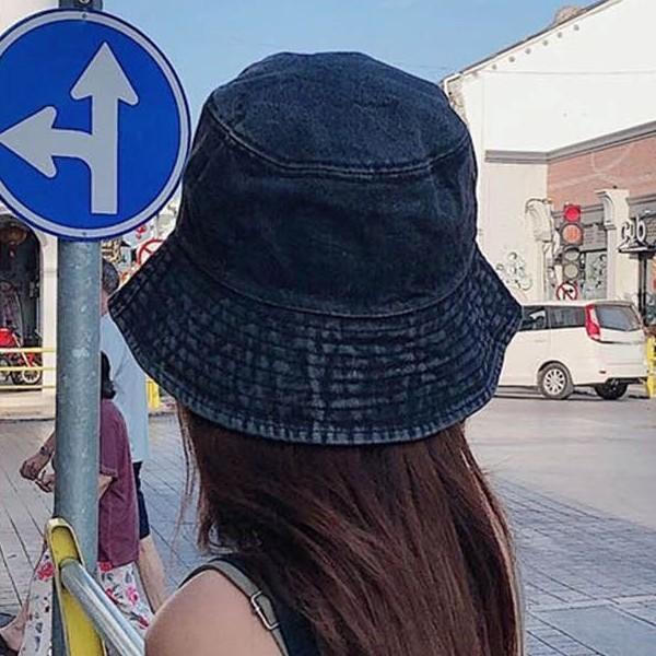 무지 디자인 빈티지한 진한 청색상 스타일리쉬 패션 아이템 사계절 벙거지 데일리 꾸안꾸룩