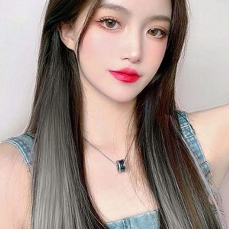 브릿지 헤어피스(애쉬그레이) 붙임머리 포인트헤어