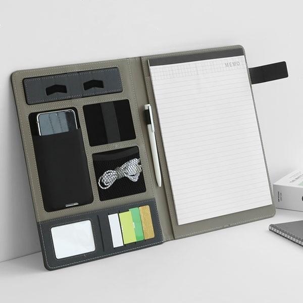 히키스 미팅회의 A4 가죽폴더 노트파일 오피스MemoPad