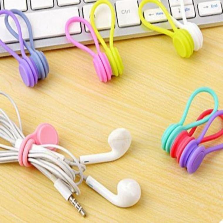 자석클립 케이블 실리콘 자석 와인더 이어폰 홀더 USB