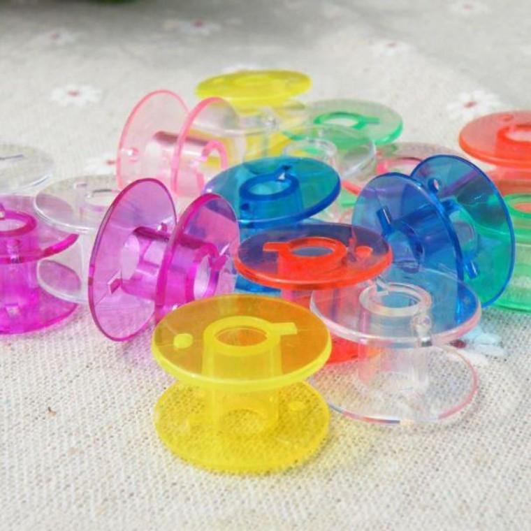 보빈 50Pcs 투명 재봉틀 스풀 바느질 실패 미싱 북알