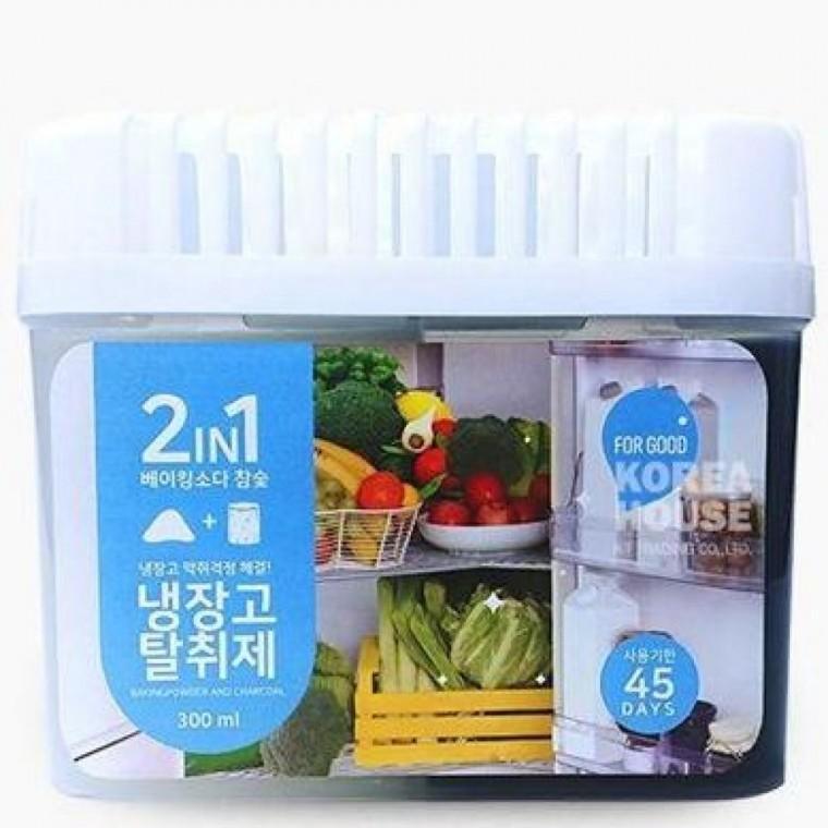 냉장고 2in1 5P 300ml 숯베이킹 습기 탈취제 냄새제거 용탈취제