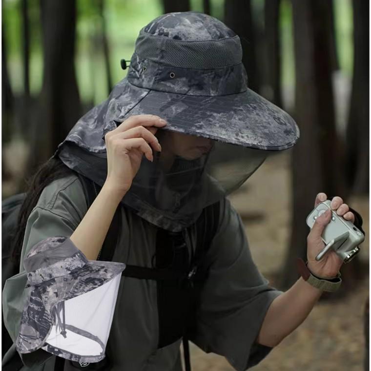 벌망모자 해충차단 벌초 양봉 낚시모자 방충 햇빛모자