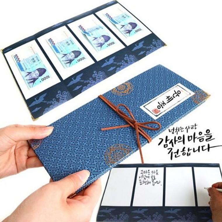 접이식편지 전통문양