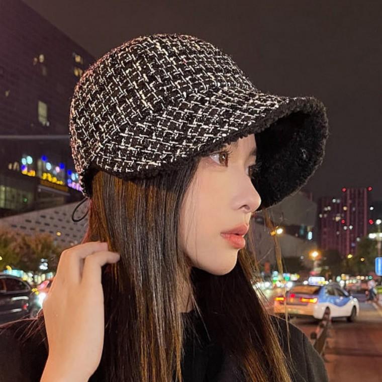 따뜻한 양털 기모 소제 데일리 패션 여성 버킷햇 모자