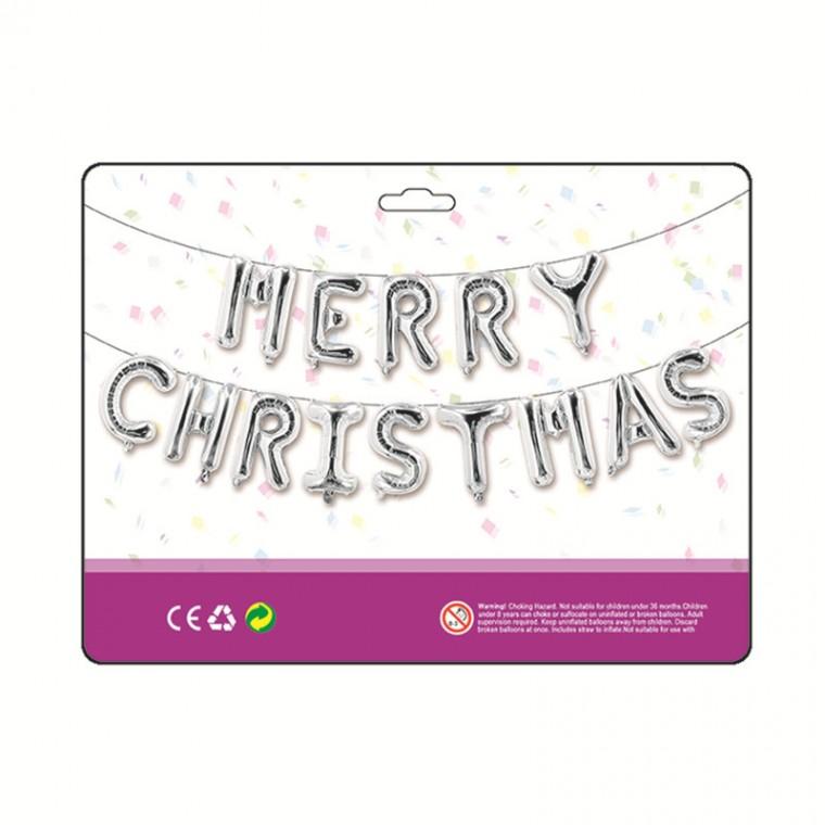 SelM 메리 크리스마스 실버 merry christmas 풍선 가랜드 가렌더