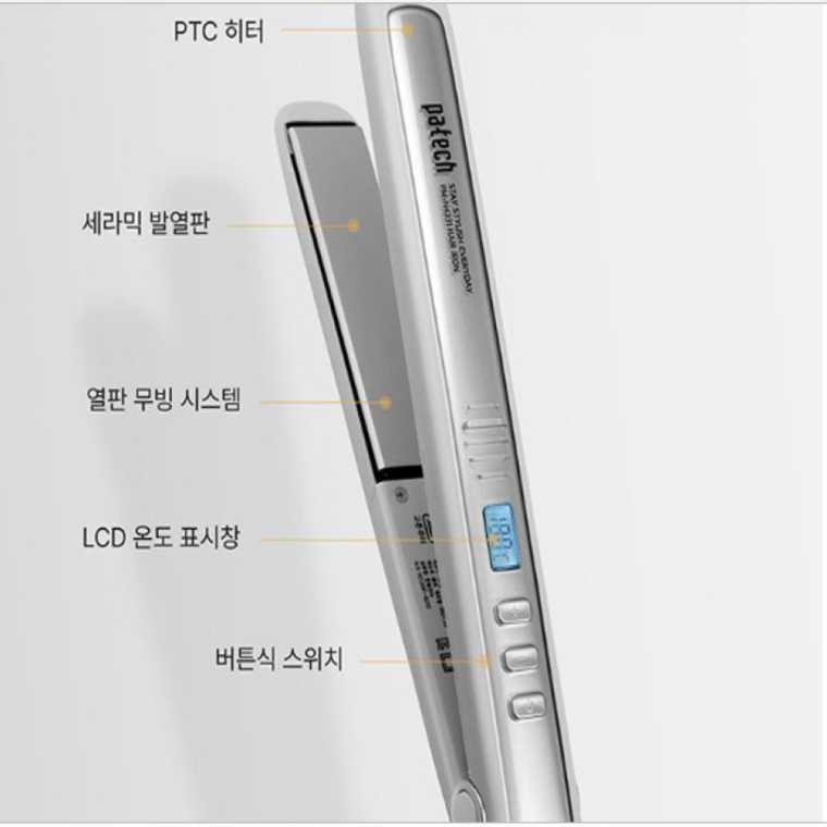 헤어고데기 파텍4331 온도표시 자동전원차단 스마트고데기 머리고데기