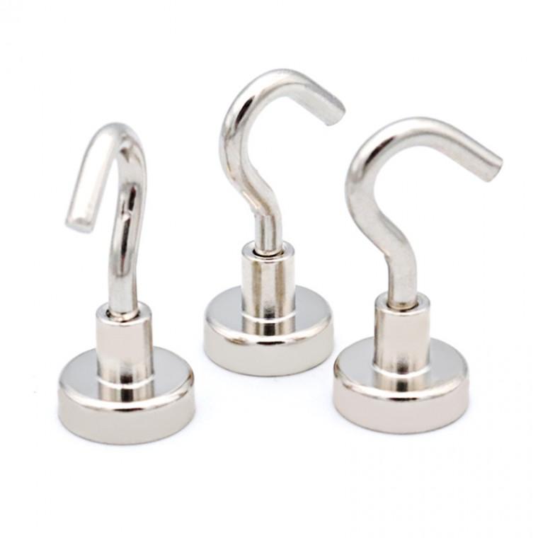 SelM 초강력 네오디움 자석 10mm 고리 후크 마그넷 마그네틱 회전형 네오디뮴 원형 소품 걸이