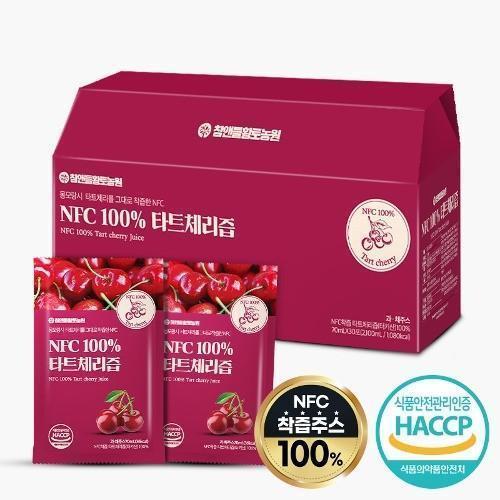 NFC 100% 타트체리즙 70ml x 30포 무첨가 원액 수면개선 관절건강 파우치 건강주스