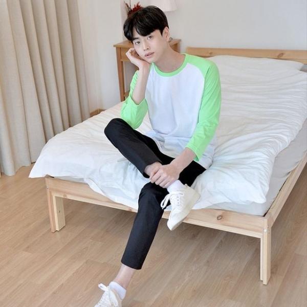 WL 교복몰 형광 7부 나그랑 티셔츠 4colors (남여공용)