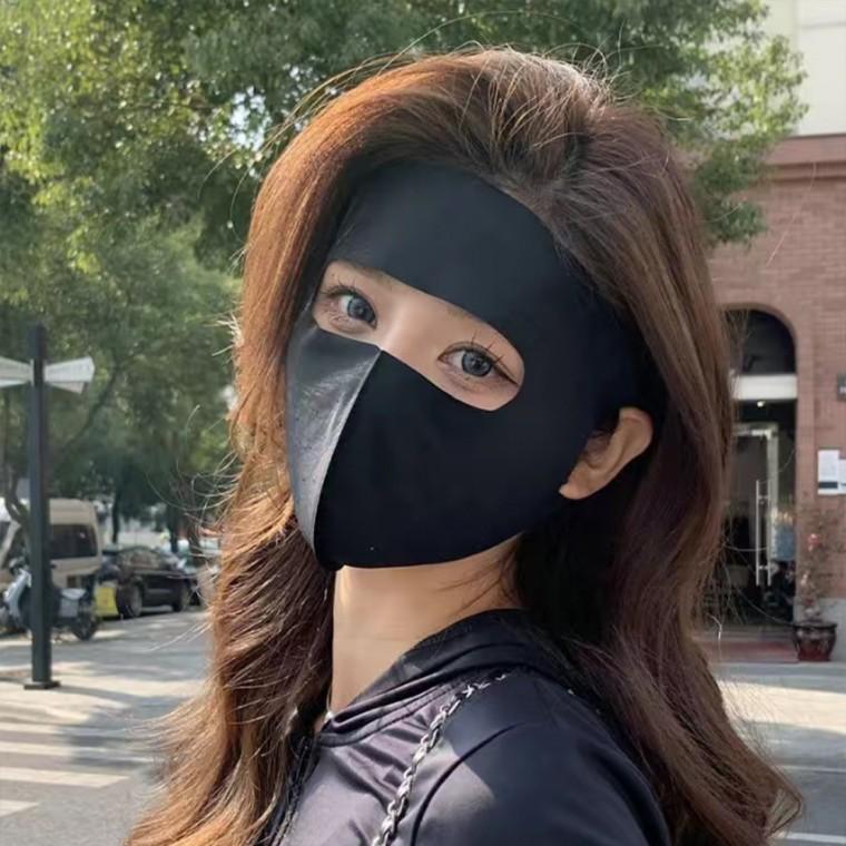 실키 쿨링 풀커버 마스크 풀페이스 햇빛가리개 자외선차단 등산 골프 안면마스크