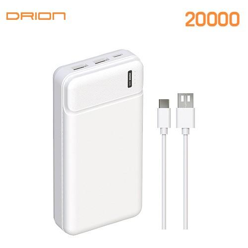 드리온 3포트 보조배터리 20000mAh USB-C D-P20000