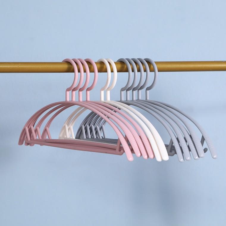 SelM 핑크 니트옷걸이 세탁소 옷가게 고급 코팅 논슬립옷걸이