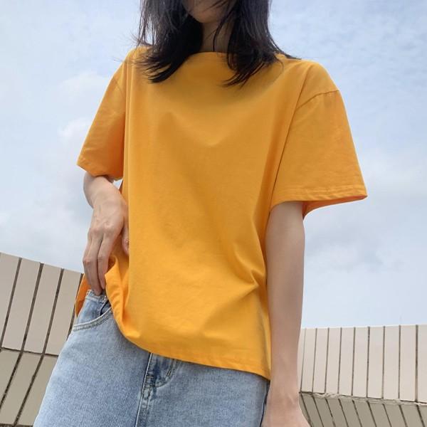 여성 5컬러 러프 무드 베이직 반팔 티셔츠 LK-T19