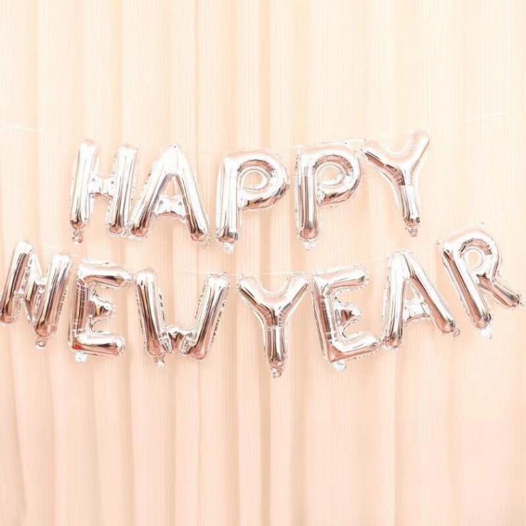 SelM 해피뉴이어 실버 HappyNewYear 새해 신년 가랜드 풍선