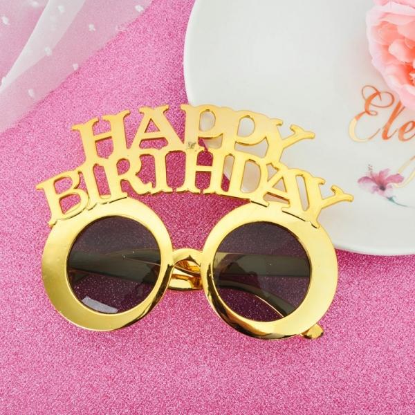메탈골드생일파티안경 선글라스 생일 기념일 축하