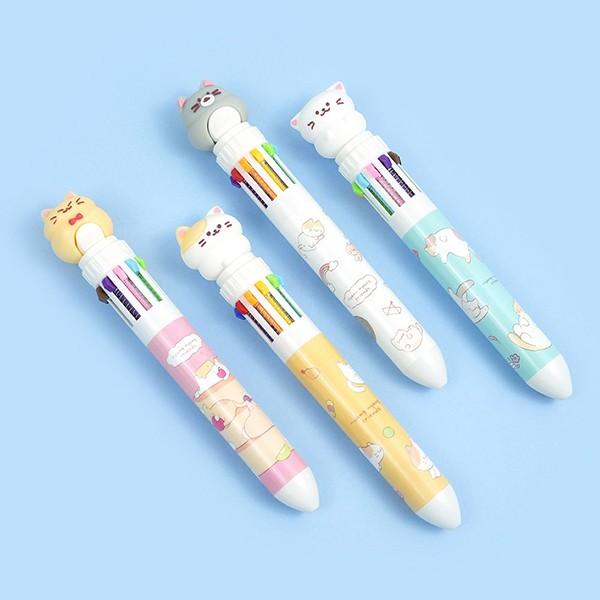 핑크풋 냥냥 피규어 10색 볼펜 0.5mm