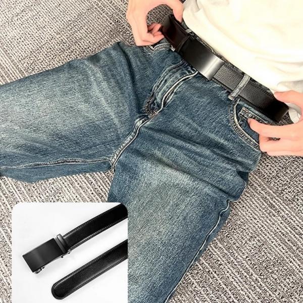 간편한 남성 가죽 버클 허리띠 패션 정장 가죽 벨트