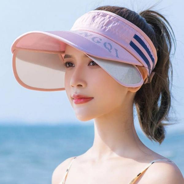 야외 스포츠 햇빛 보호 날개형 썬캡 모자 3컬러