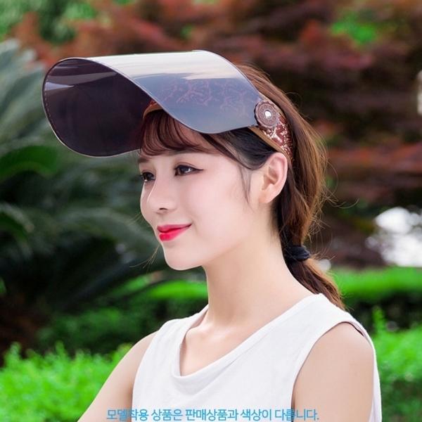 챙넓은 썬캡모자 360도 회전 햇빛가리개 여성 썬캡