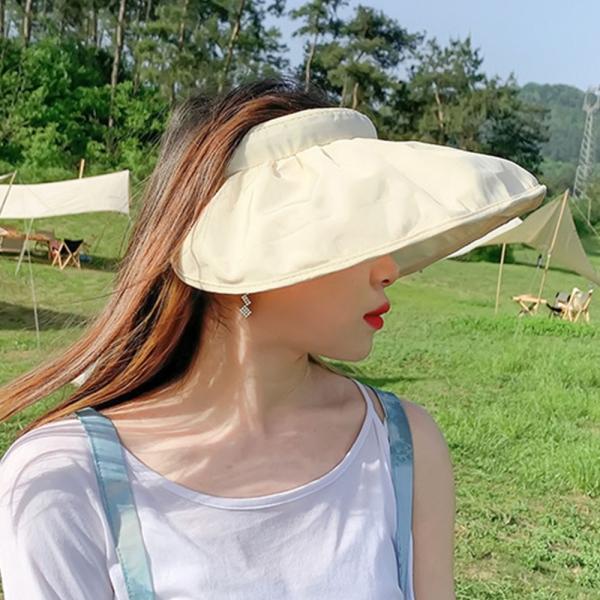 여성용 헤어밴드 겸용 썬캡(베이지)