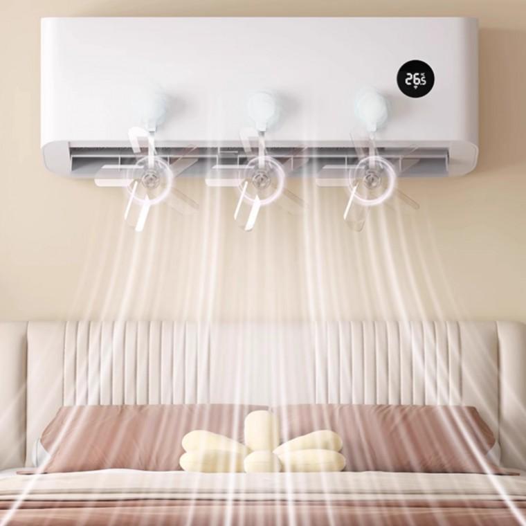 에어컨 바람개비 순환 팬 무동력 날개형 공기 순환팬