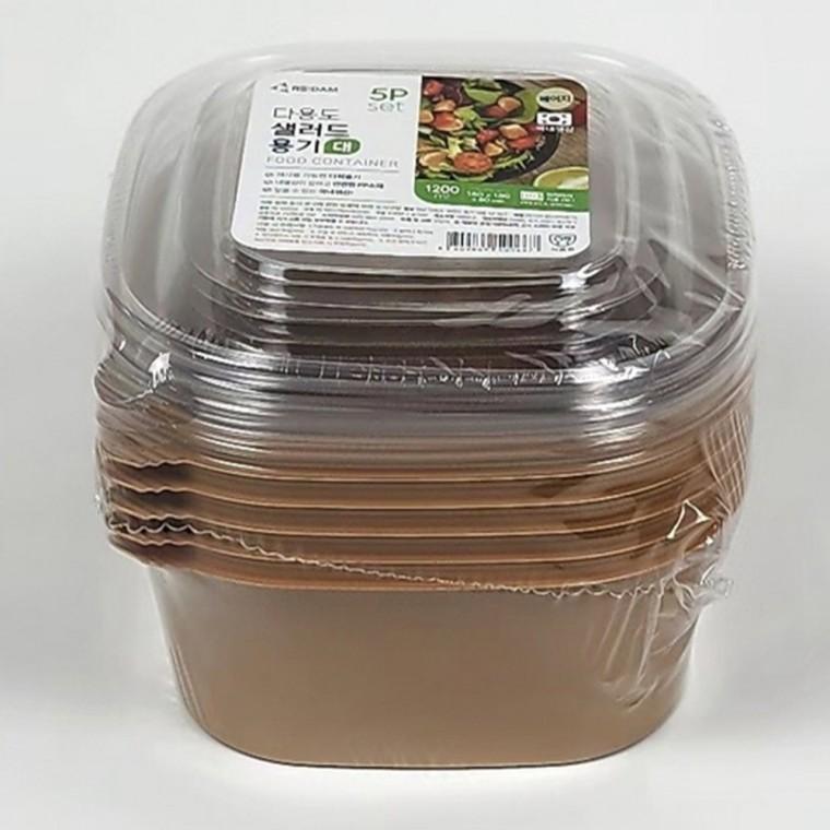 리담 다용도 샐러드용기 1200ml 5P