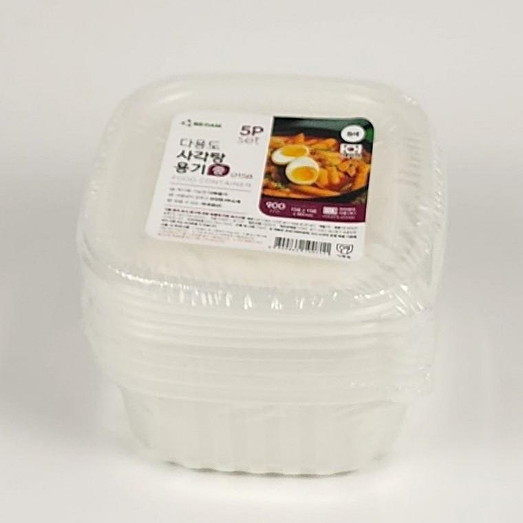 리담 다용도 사각 탕용기 900ml 5P