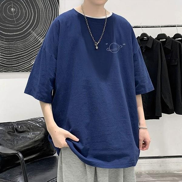 남성 5컬러 캐주얼 그래픽 반팔 티셔츠 IS-TS51