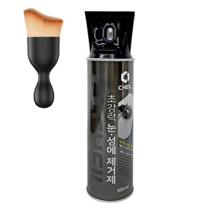 자동차 성에 제거제 스프레이 헤라 스크래퍼 500ml 다용도 먼지 브러쉬 세트
