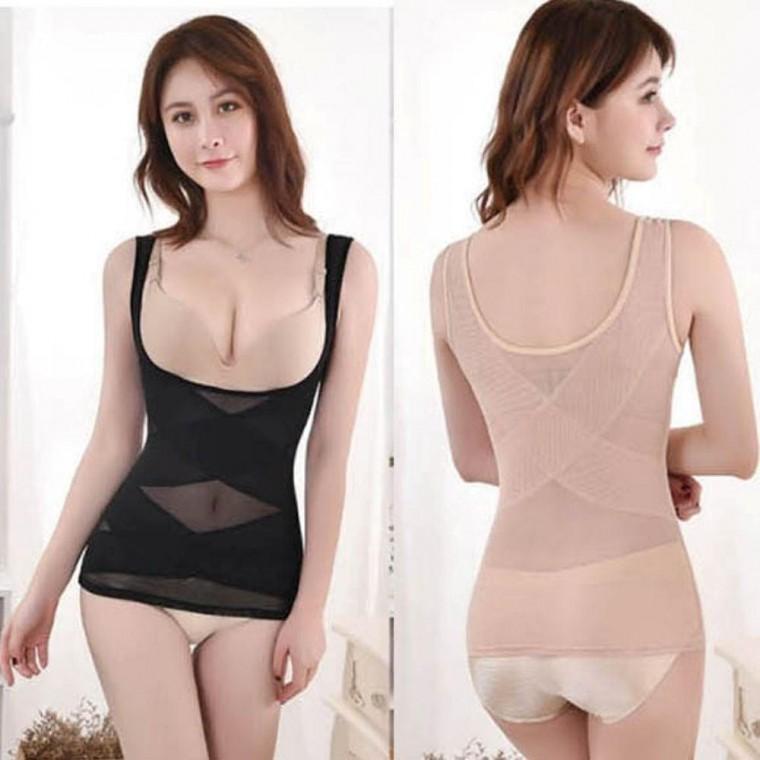 우수한 통기성 슬림 원단 보정나시 보정쉐이퍼 여자 복대 뱃살 여성 팬티 보정 똥배 속옷 올인원 니퍼