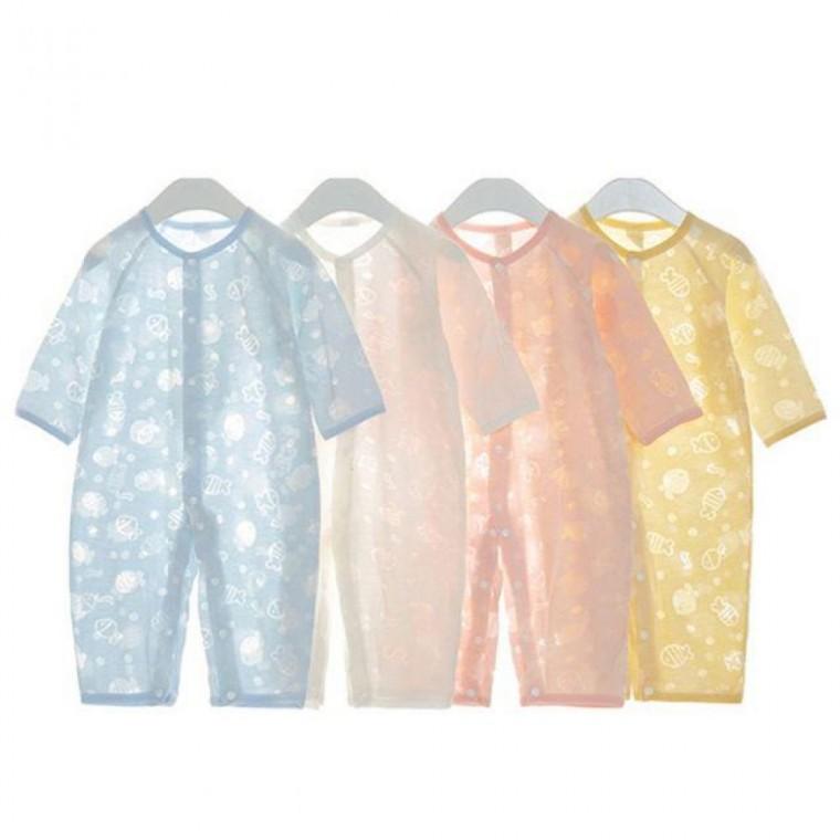 유아 아동 여름 데일리 매쉬 긴팔 우주복 실내복 잠옷