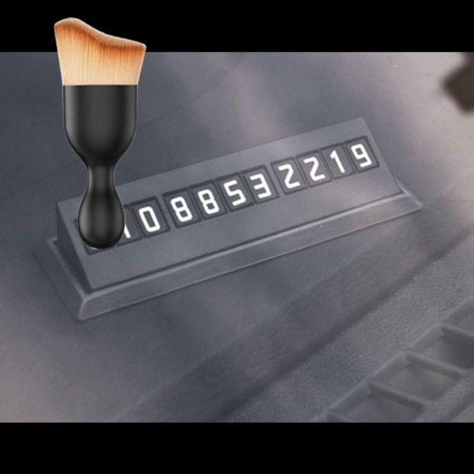 주차 알림판 차량 연락처 전화번호 주차 번호판 무광 다용도 먼지 브러쉬 세트