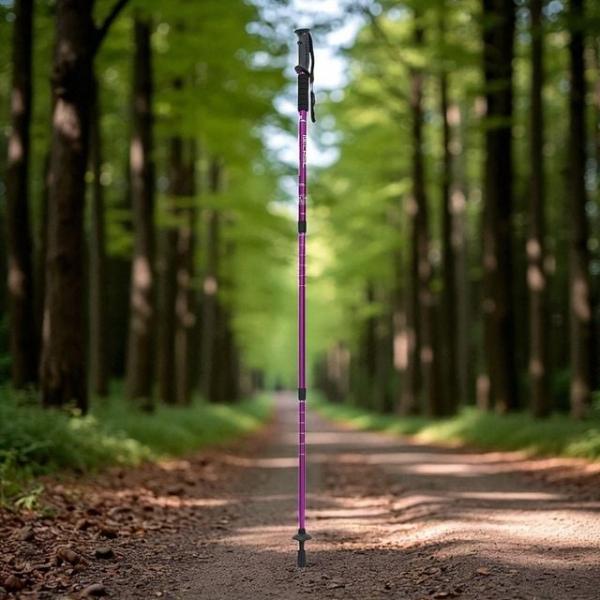 등산용스틱 등산지팡이 원트레킹 3단 길이조절 등산스틱 퍼플 (135cm)