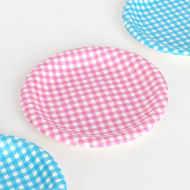 컬러 종이접시 10개입(18cm) (핑크)