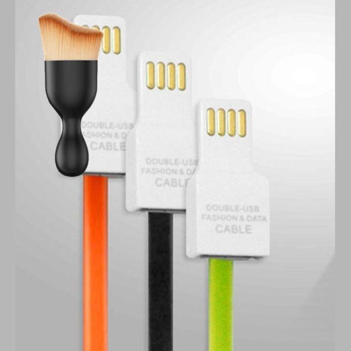 스마트폰 OTG 선 5핀 USB 연결 케이블 변환선 3색 다용도 먼지 브러쉬 세트