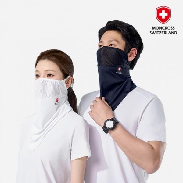 몽크로스 쿨링 메쉬 스포츠마스크 UV 자외선차단 냉감 안면마스크 스포츠용 골프 등산 자전거