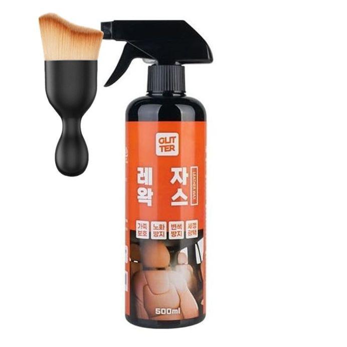 글리터 가죽 코팅제 자동차 레자 코팅 왁스 500ml 다용도 먼지 브러쉬 세트