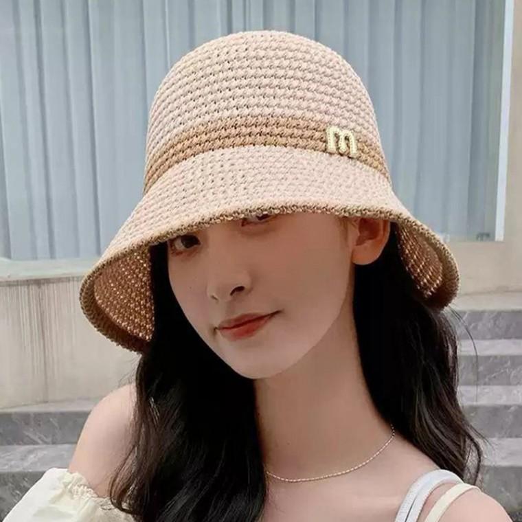 간편휴대 휴대용모자 M라탄 버킷햇 썬캡 밀짚모자 선캡