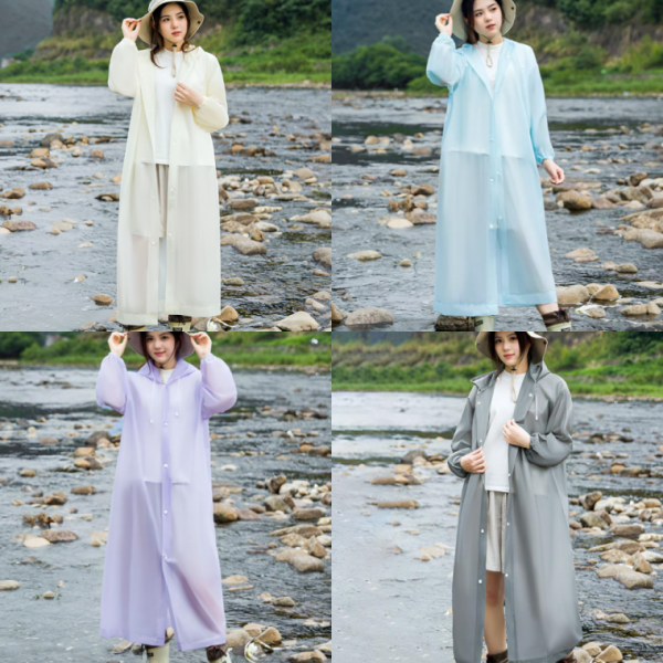 [보리별] 파스텔 컬러우비 장마철  비옷 캠핑용 등산용 우의 남녀공용 레인코트