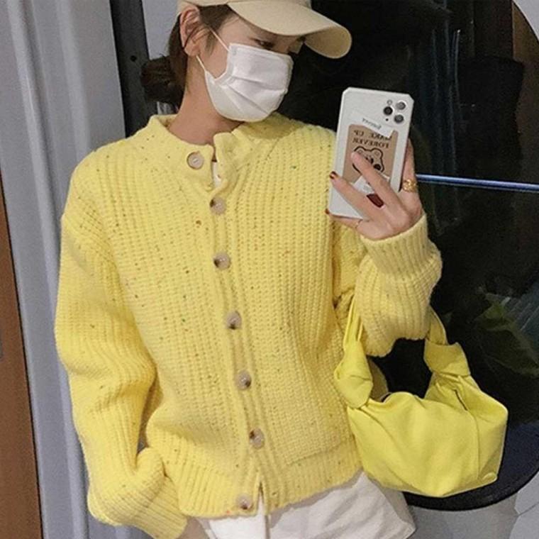 코디 나들이 여성니트가디건코디 니트 주말 가디건 컬러 봄 여자 라운드 모두팜