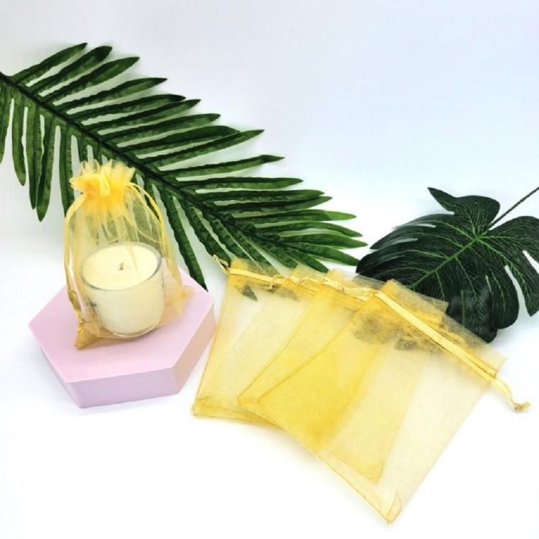 선물포장 오간자주머니 골드 10cmx15cm