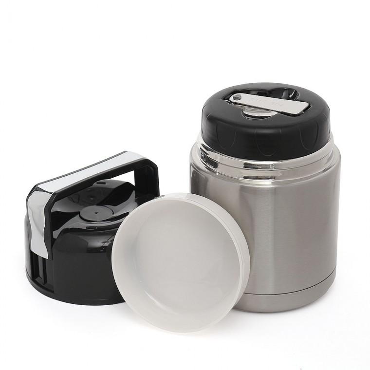 홈쿠킹 따뜻식사 보온보냉 스텐 보온죽통 800ml(실버)